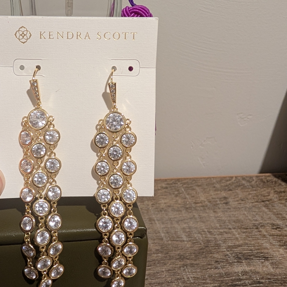 Kendra Scott Gold and Silver Drop Earrings